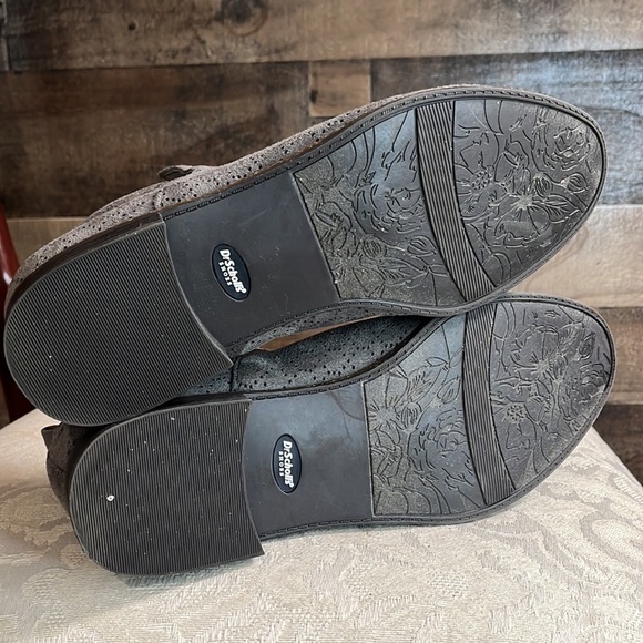 Dr. Scholls Womens Rate Gray Grey Microfiber Perforated Zip Ankle Boots 9 wide - Picture 7 of 9